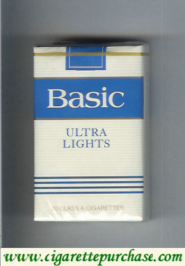 Basic Ultra Lights cigarettes soft box